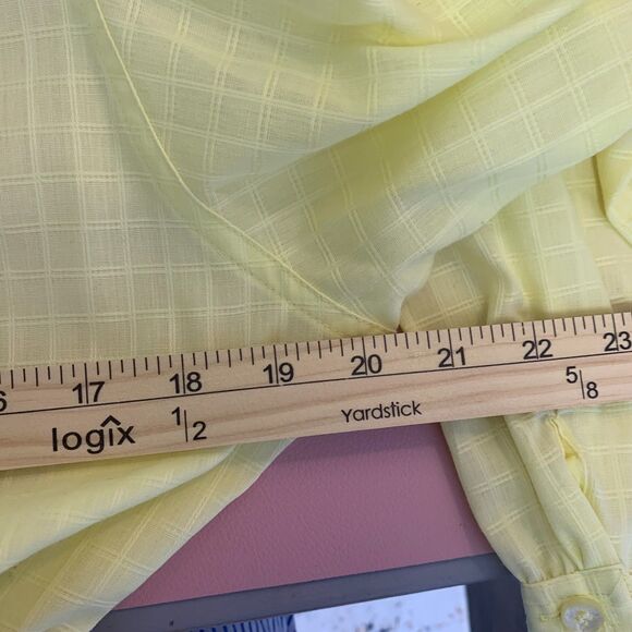 Vintage Tanner Yellow Butter Modest Dress‎ Button Bodice Full Skirt Tie belt - Picture 11 of 13